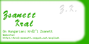 zsanett kral business card